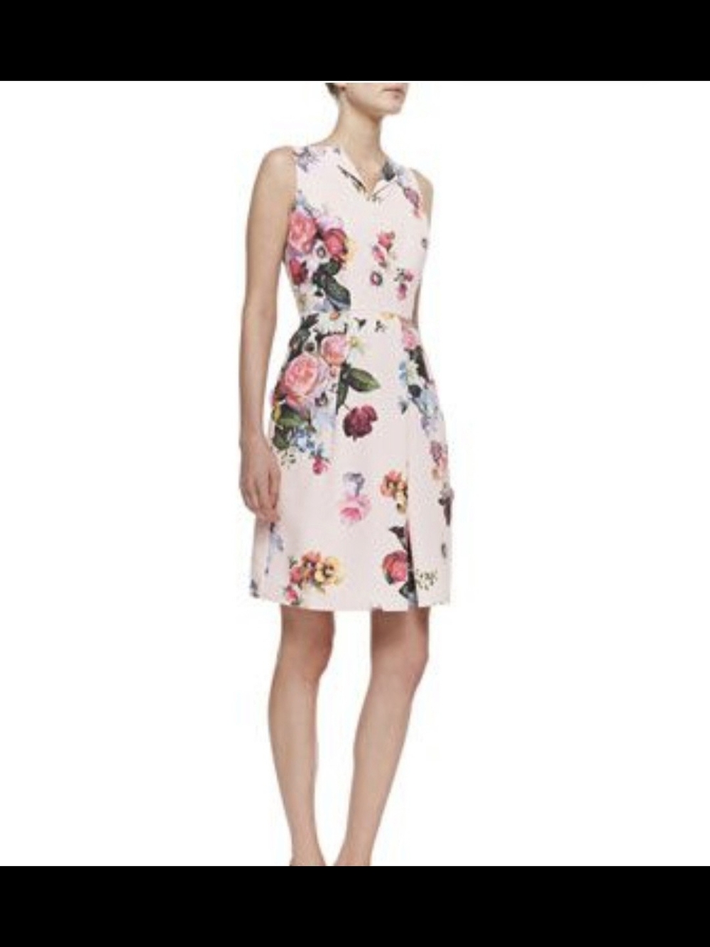Ted Baker London Deavon Oil Painting Floral Print Belted Sheath Dress Pink